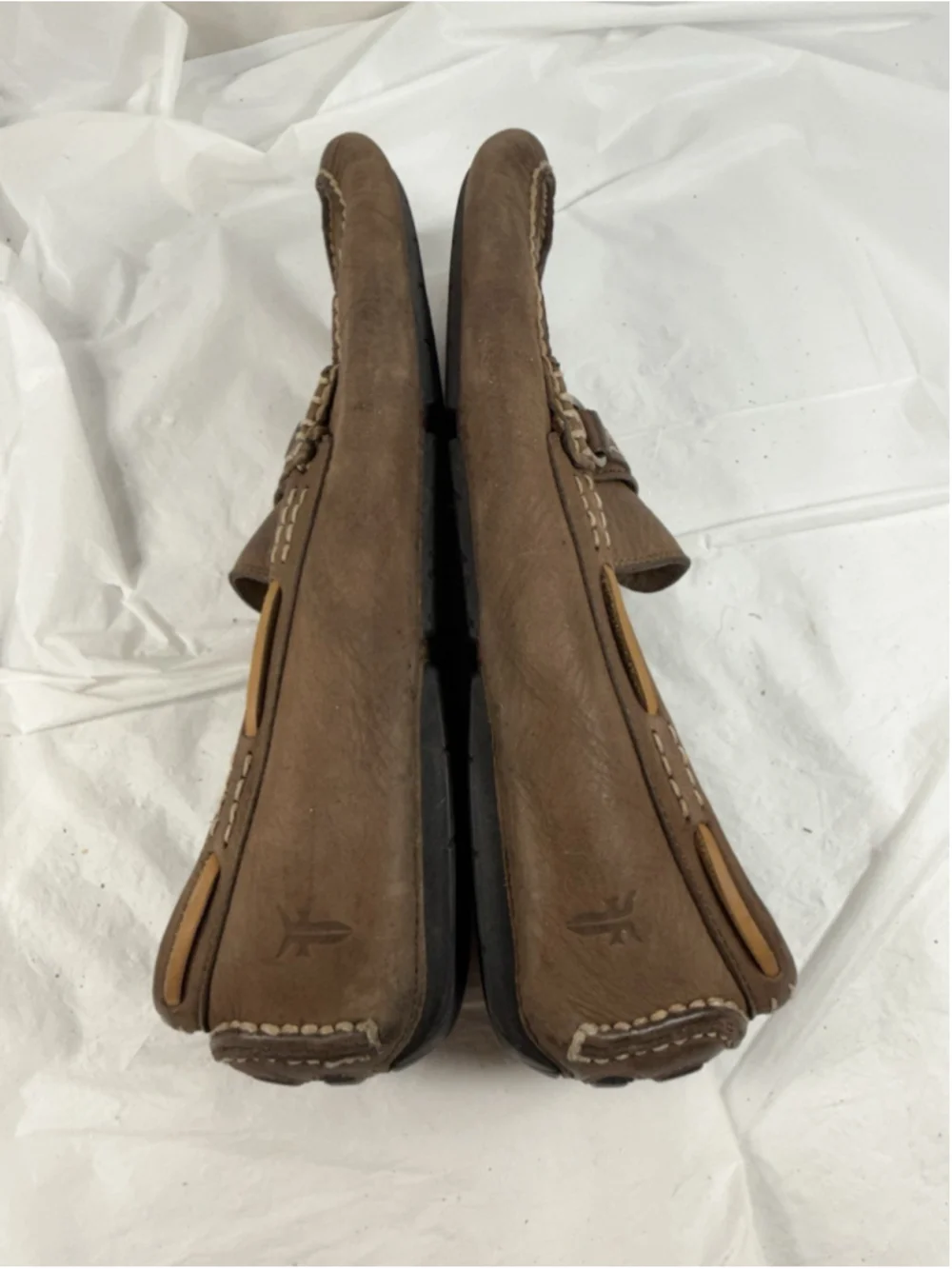 Frye Mens Size 10 West Ring Driver Leather Slip On Driving Moccasin Shoes